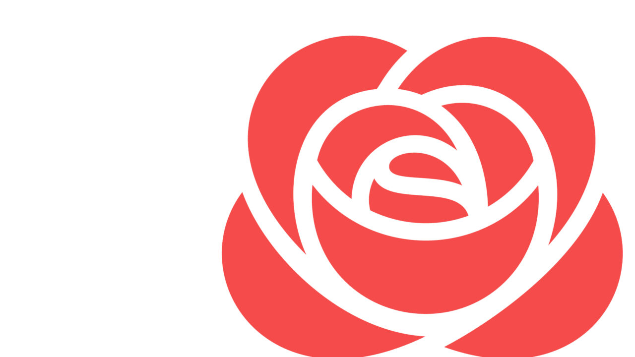 Kuvituskuva: SDP:n ruusu symboli